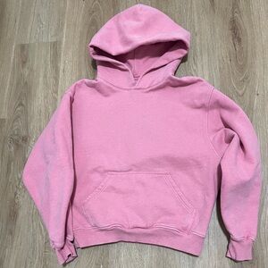 Aritzia TNA cozy fleece pink hoodie